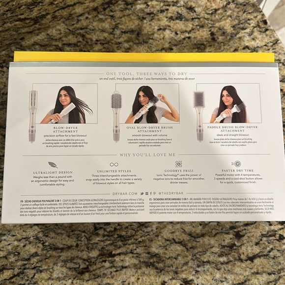 NIB drybar reserve 3-in-1 interchangeable blow-dryer - Picture 3 of 9